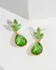 Green Crystal Cluster Drop Earrings sold by Collete Hayman