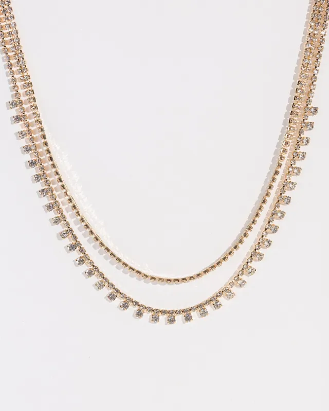 Gold Chunky Double Row Necklace sold by Collete Hayman