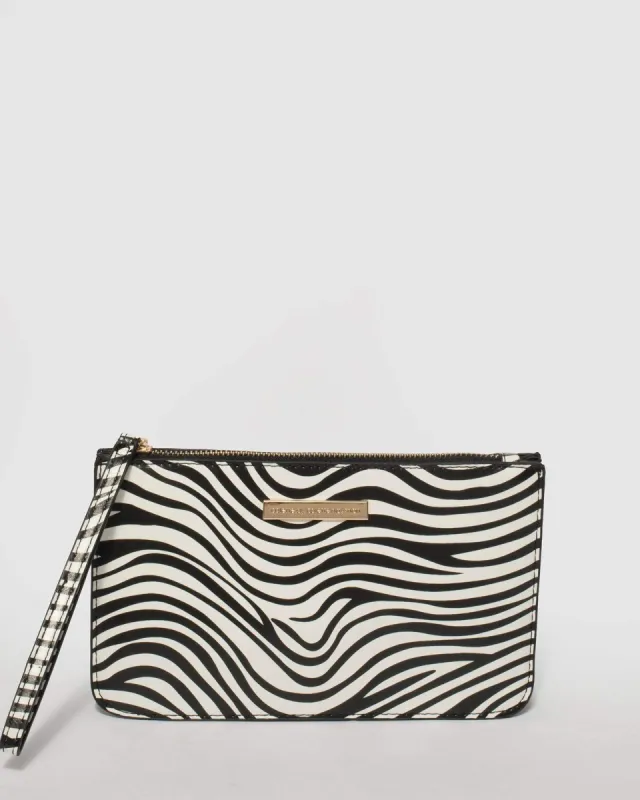 Monochrome Willow Wristlet Clutch Bag sold by Collete Hayman