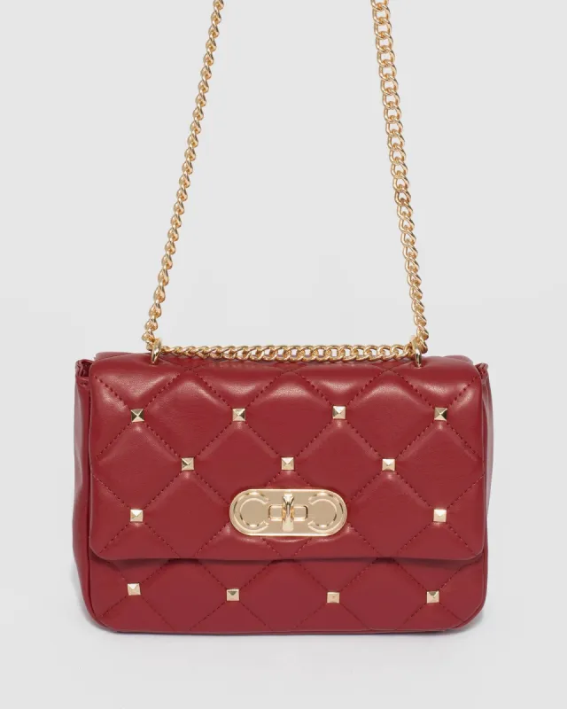 Amillia Studed Red Crossbody Bag sold by Collete Hayman