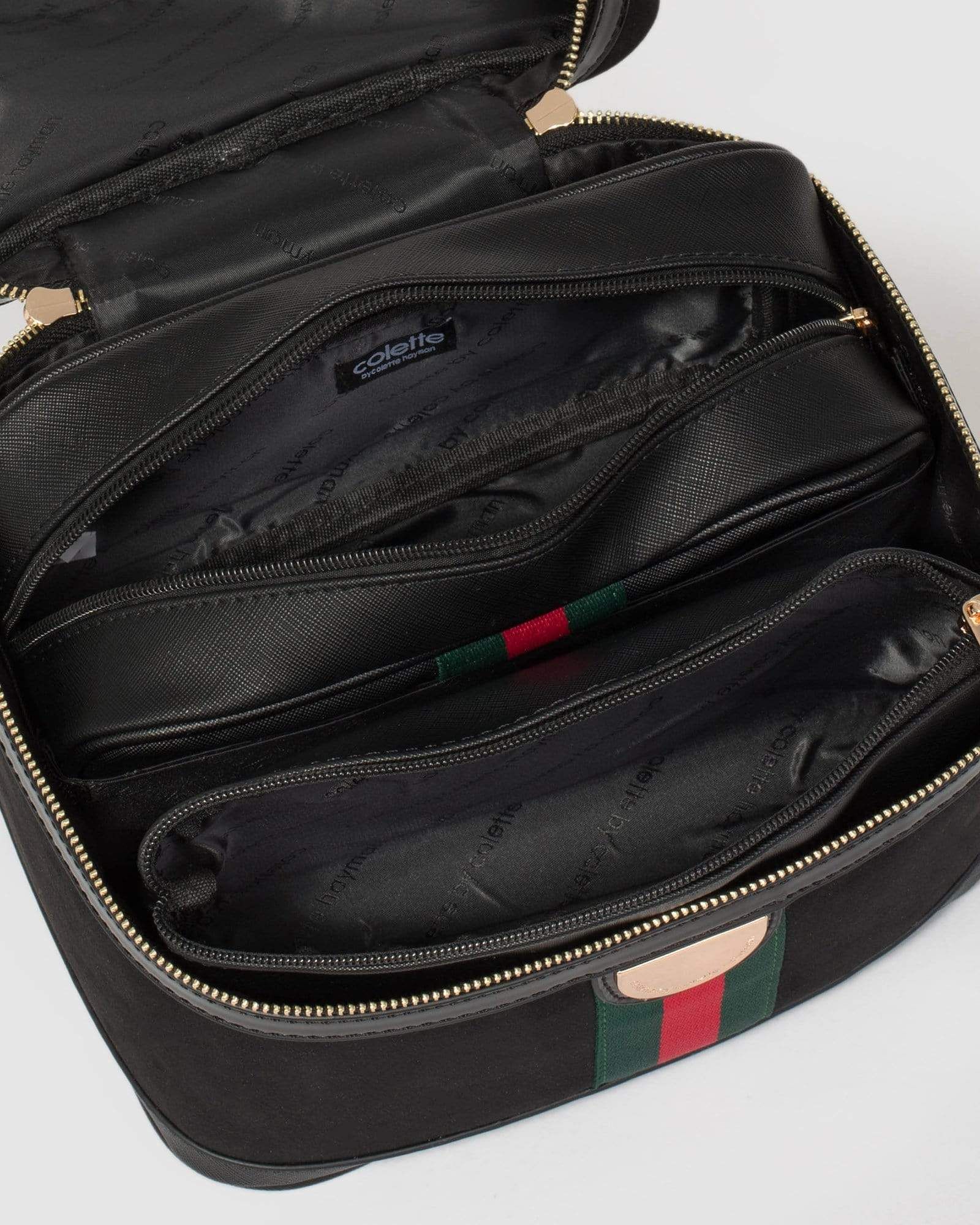 Black Cosmetic Case With Webbing sold by Collete Hayman product image thumbnail 5