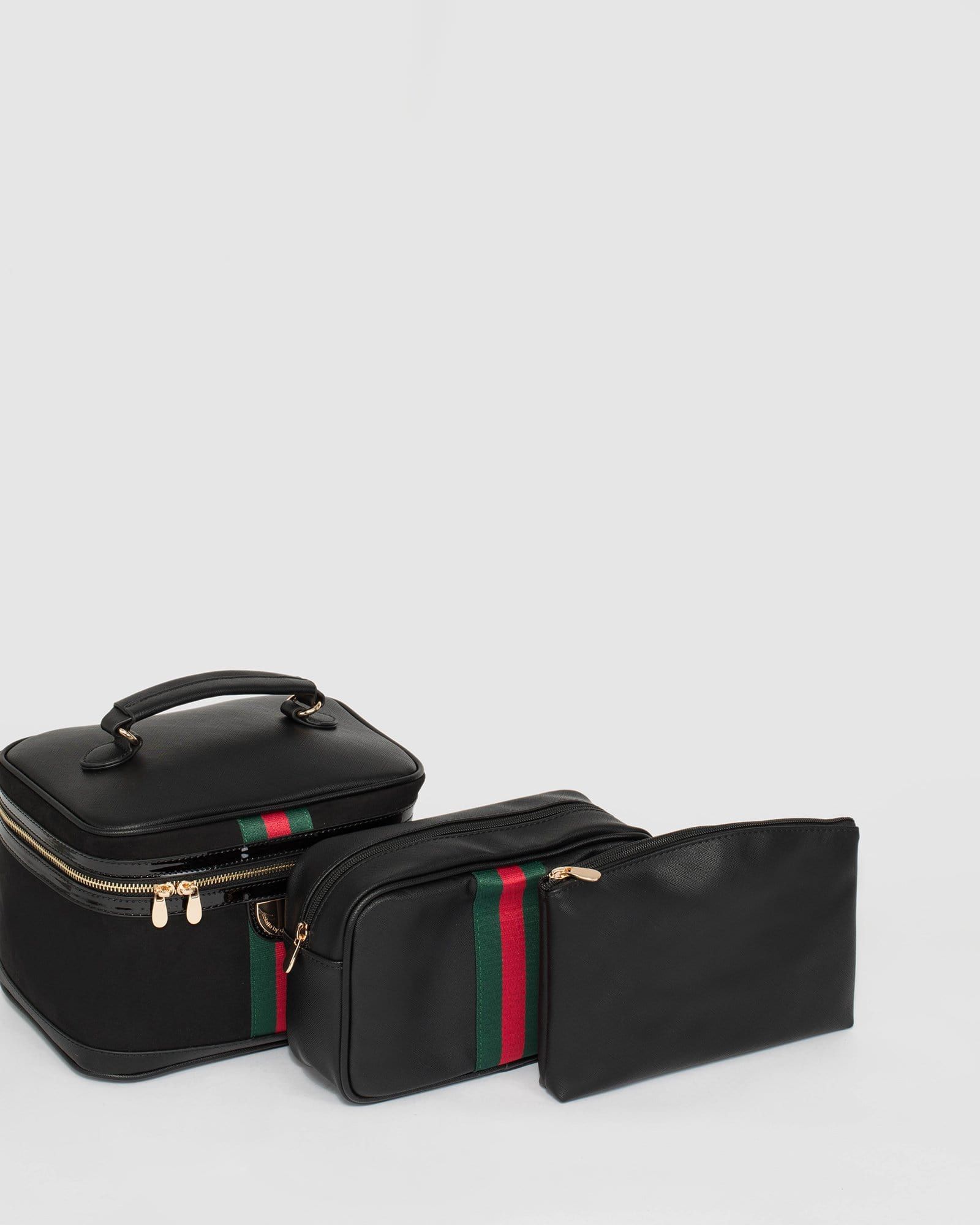 Black Cosmetic Case With Webbing sold by Collete Hayman product image thumbnail 2