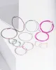 Multi Colour Texture Fine Hoop Pack Earrings sold by Collete Hayman