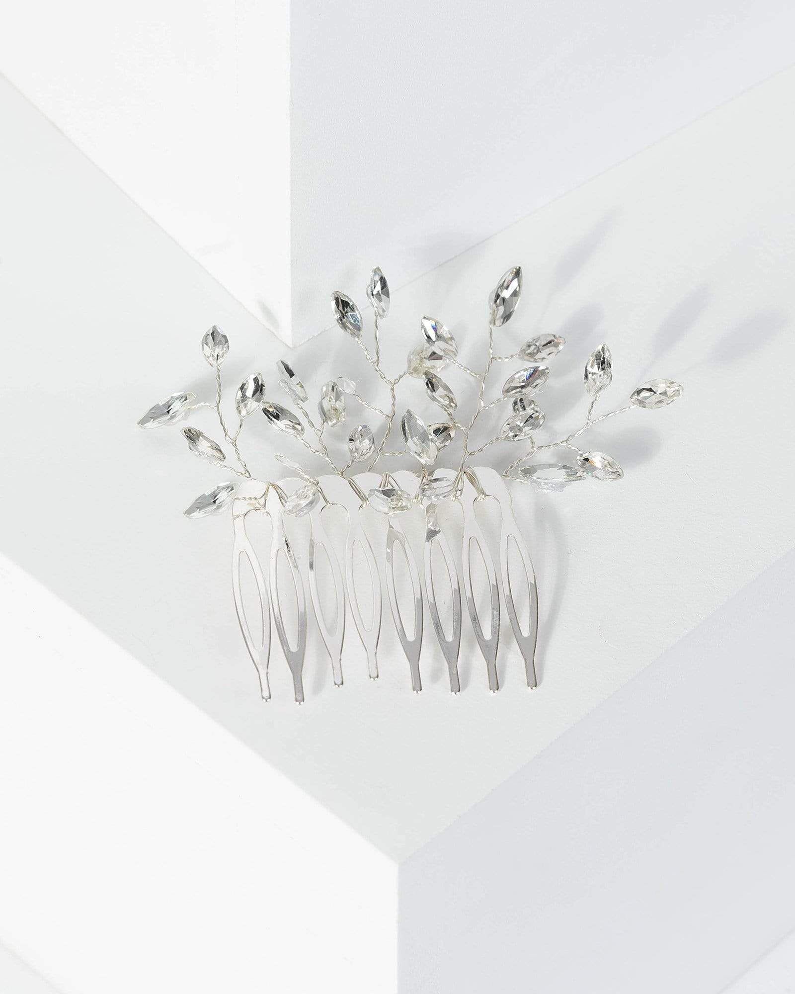 Silver Small Hair Comb With Crystal Vines sold by Collete Hayman