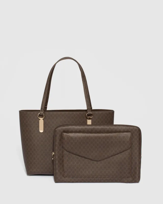 Monogram Angelina Tote Bag with Gold Hardware sold by Collete Hayman