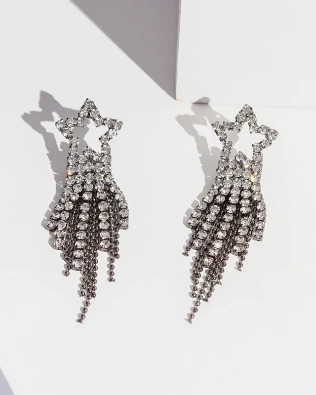 Crystal Star Drop Earrings sold by Collete Hayman