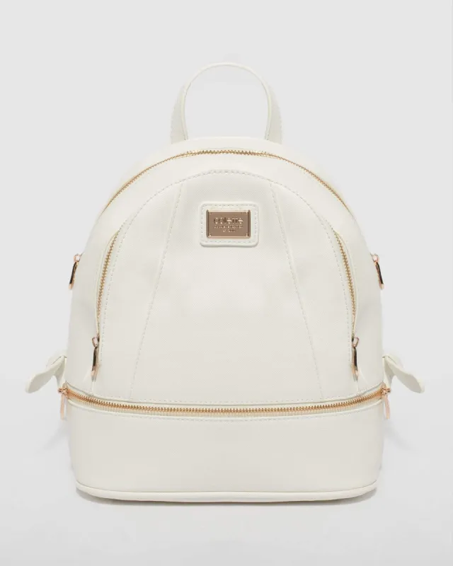 White Bridget Med Backpack sold by Collete Hayman