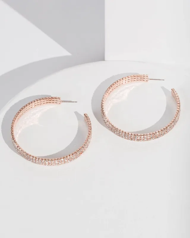 Rose Gold Shiny Hoop Earrings sold by Collete Hayman