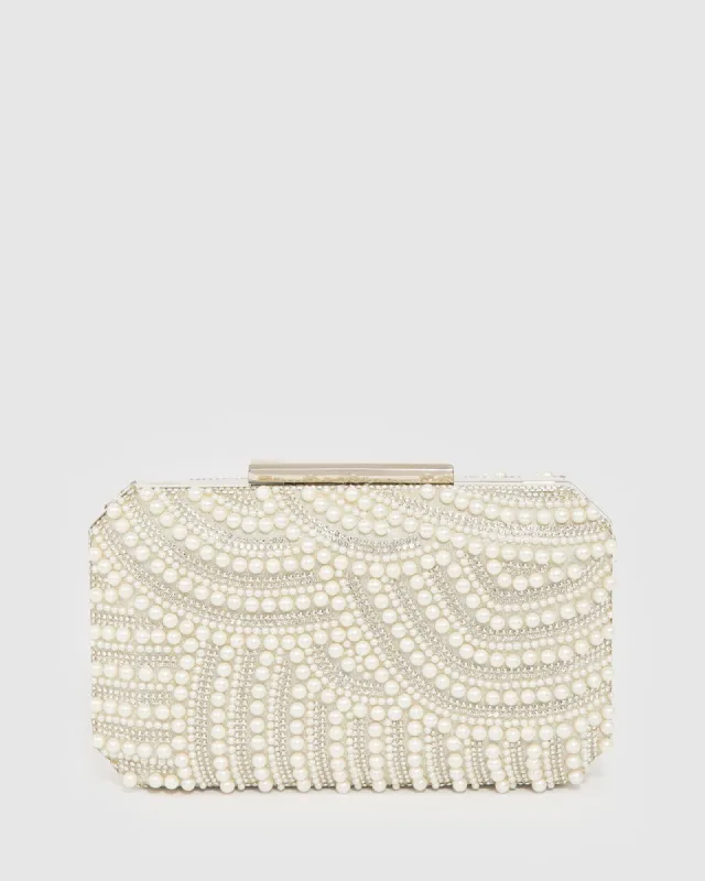 Ivory Violet Crystal Clutch Bag sold by Collete Hayman