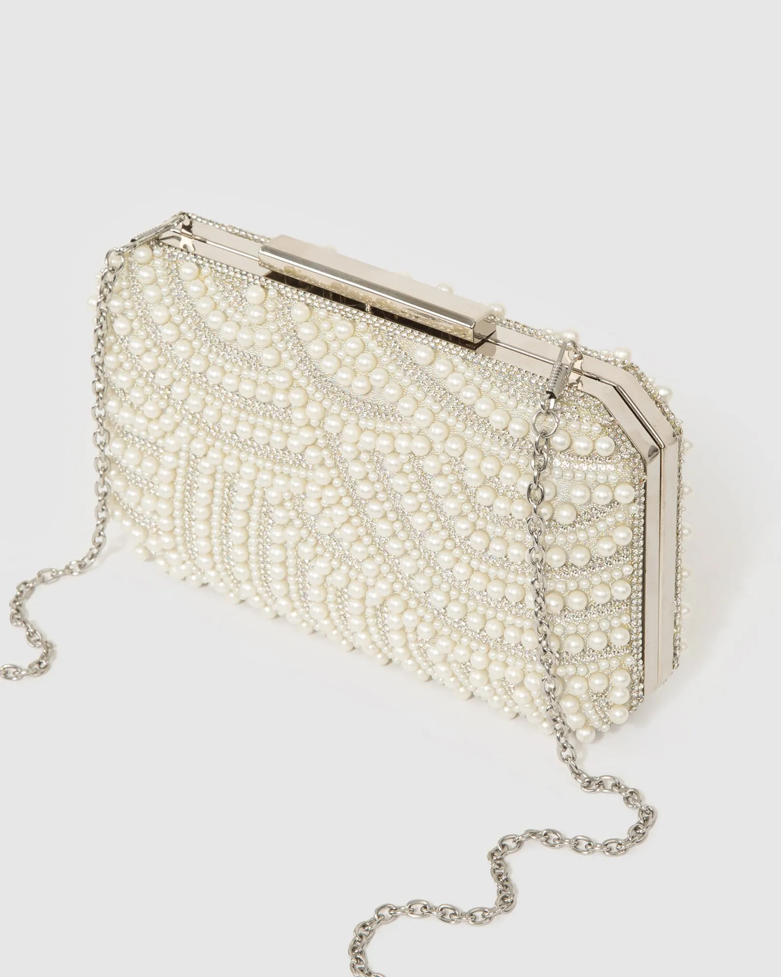 Ivory Violet Crystal Clutch Bag sold by Collete Hayman product image thumbnail 4