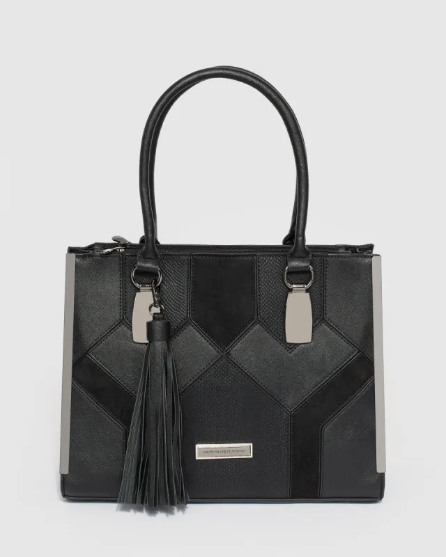Black Adelisa Tassel Tote sold by Collete Hayman