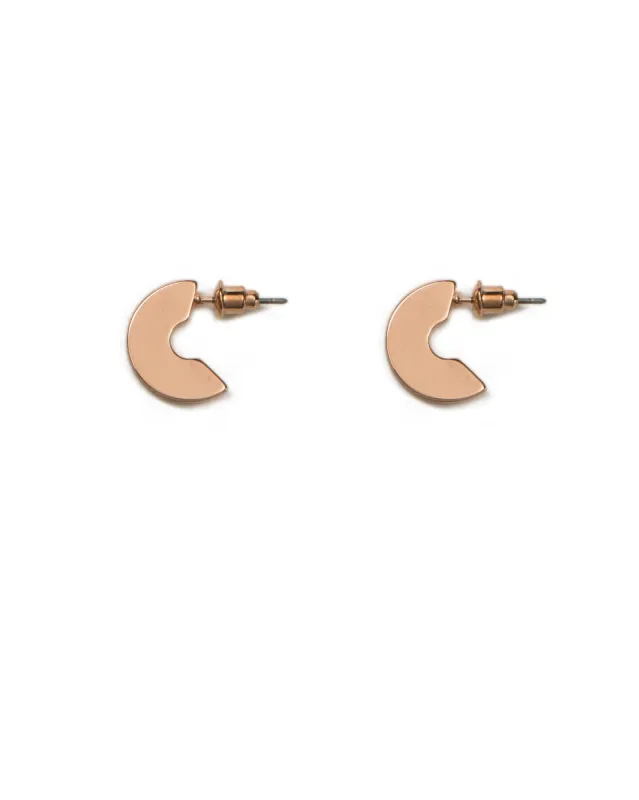Rose Gold Tone Flat Disc Hoop Earrings sold by Collete Hayman