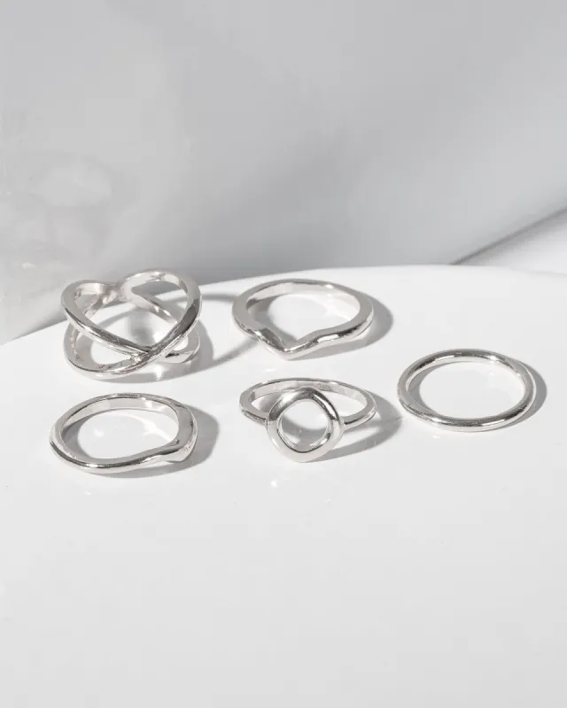 Silver Fine Wavy Ring Pack sold by Collete Hayman