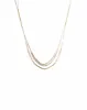 Multi Colour Gold Tone Metal Tube Fine Layered Necklace sold by Collete Hayman