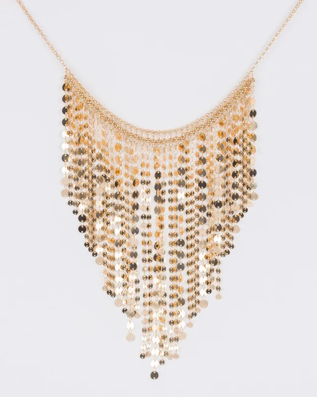 Gold Dangle Circle Chain Necklace sold by Collete Hayman