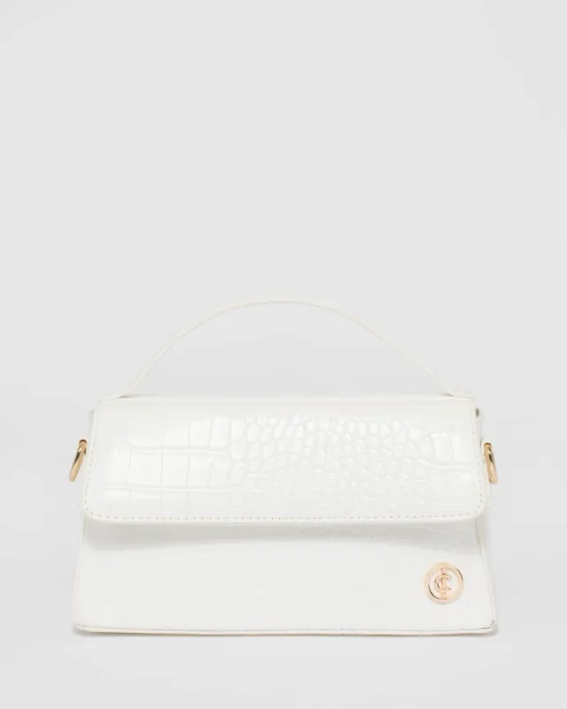 White Luna Top Handle Mini Bag sold by Collete Hayman