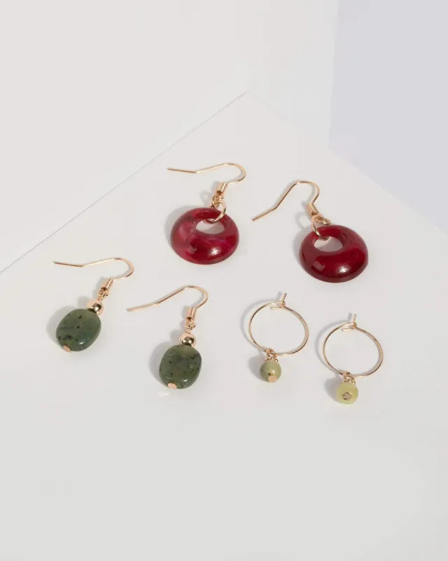 Multi Colour Mixed Beaded Earring Set sold by Collete Hayman