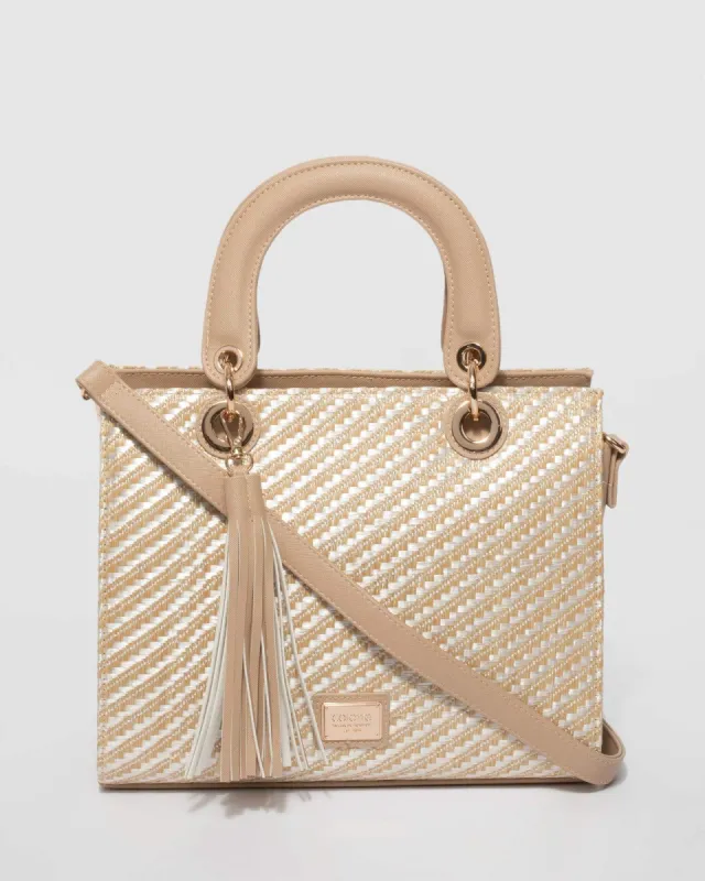 Natural Ella Tassel Tote Bag sold by Collete Hayman