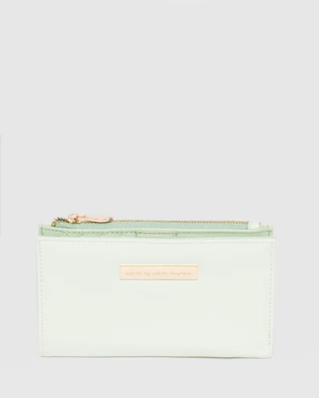 Selena Zip Green Wallet sold by Collete Hayman