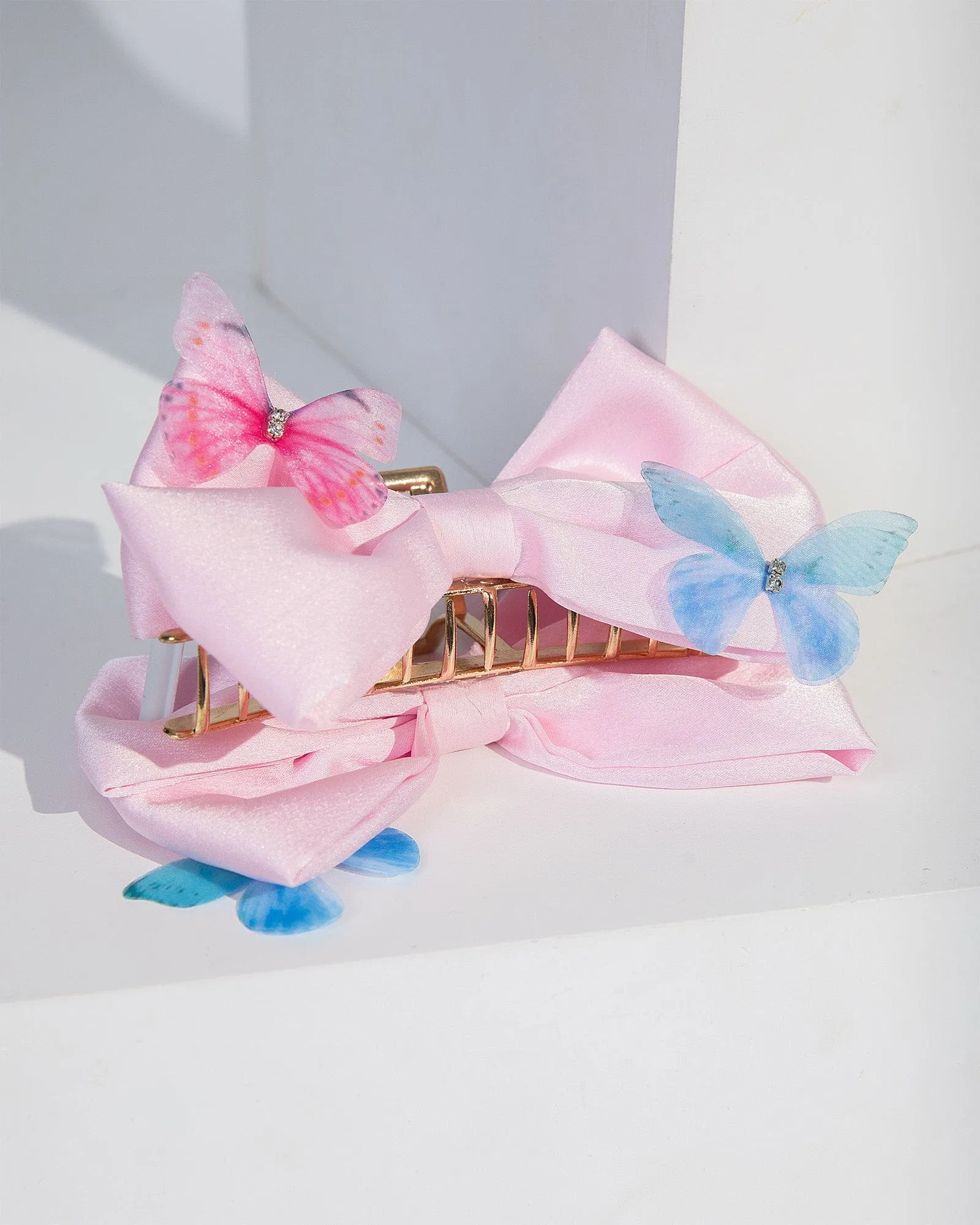 Pink Bow With Butterflies Claw Clip sold by Collete Hayman