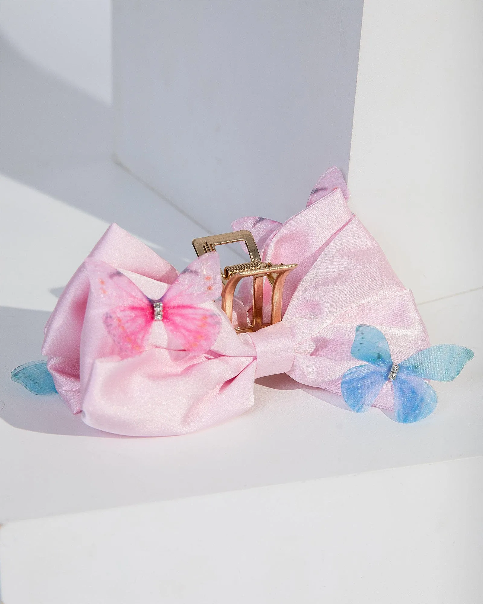 Pink Bow With Butterflies Claw Clip sold by Collete Hayman product image thumbnail 2