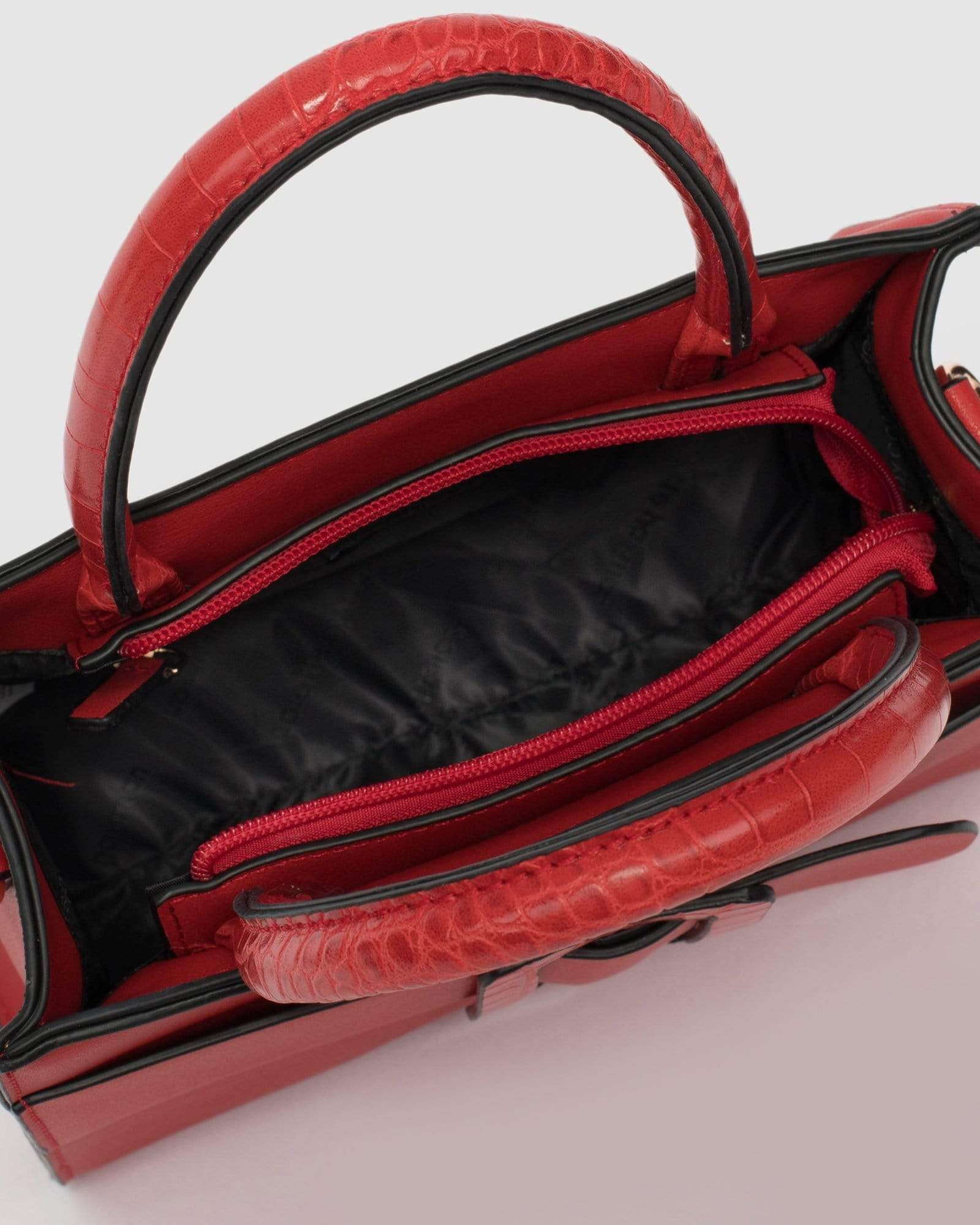 Red Dina Buckle Tote Bag sold by Collete Hayman product image thumbnail 4