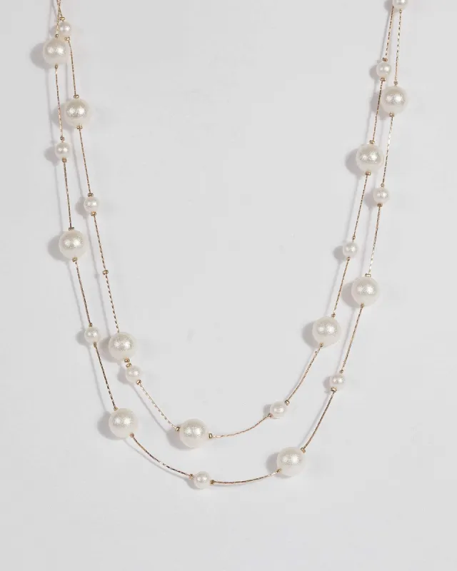 Silver Fine Chain Pearl Necklace sold by Collete Hayman