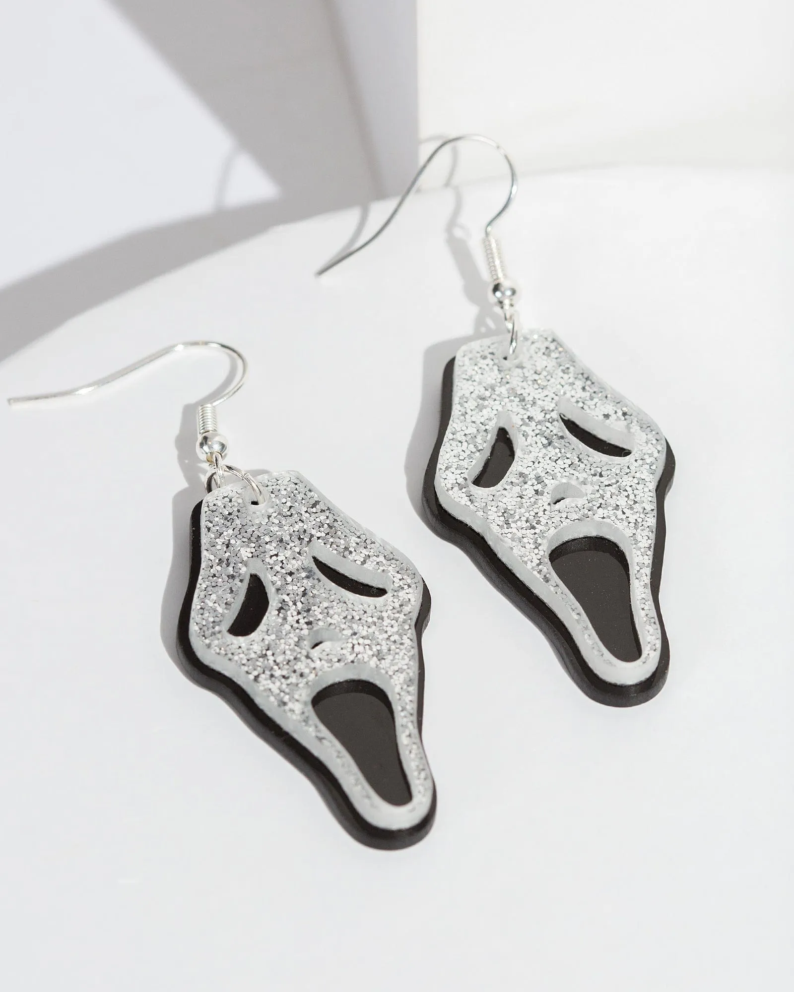 Silver Ghost Face Earrings sold by Collete Hayman