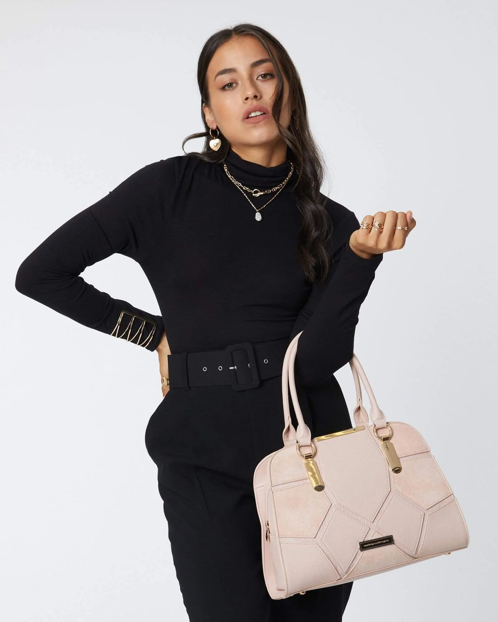 Pink Maisie Panel Tote Bag sold by Collete Hayman product image thumbnail 5