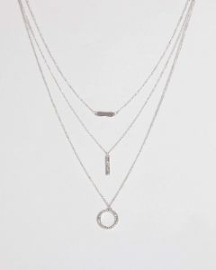 Silver Diamante Pendant Layered Necklace sold by Collete Hayman