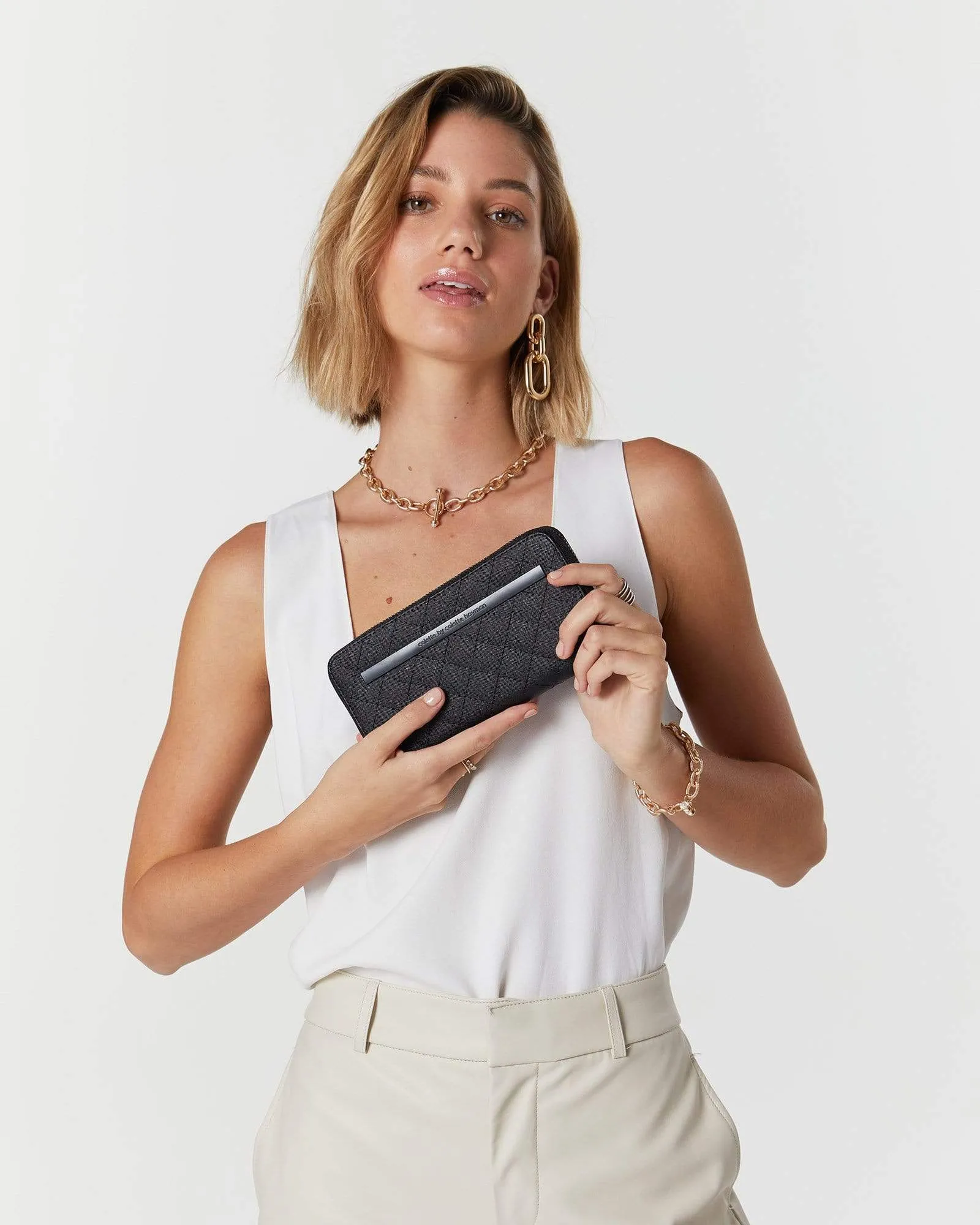 Black Nina Travel Wallet With Matte Black Hardware sold by Collete Hayman product image thumbnail 2