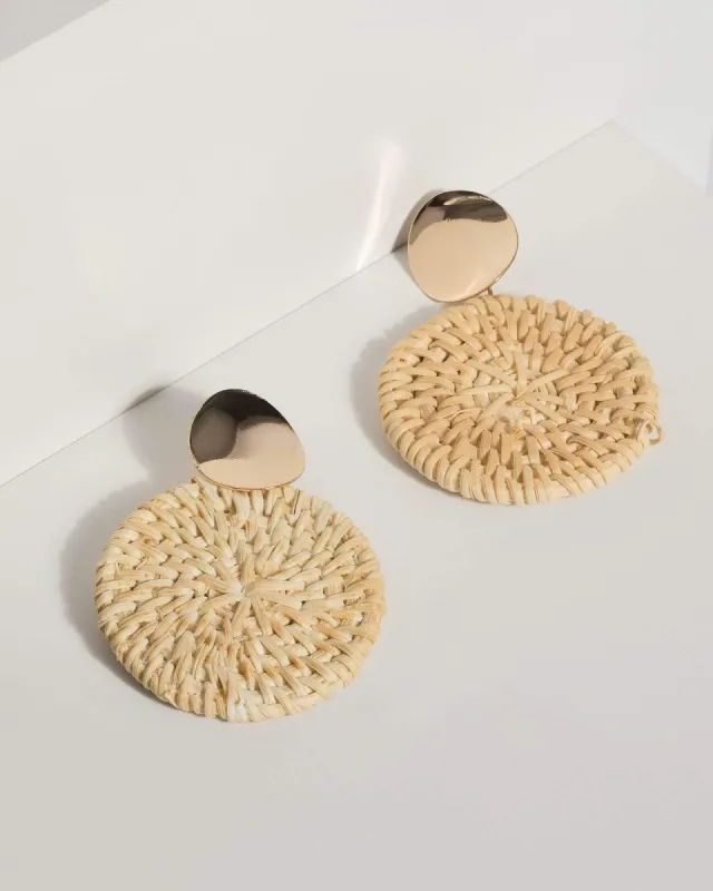 Natural Circle Drop Earrings sold by Collete Hayman