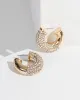 Gold Chunky Pave Hoop Earrings sold by Collete Hayman