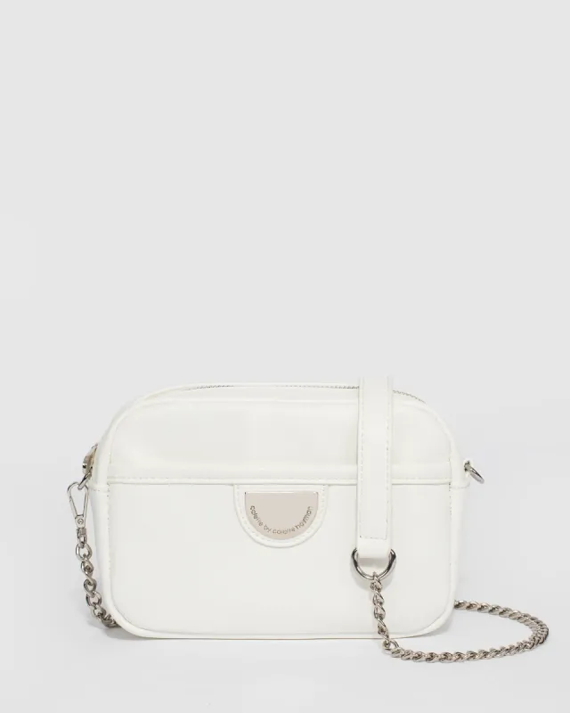 White Denise Crossbody Bag sold by Collete Hayman
