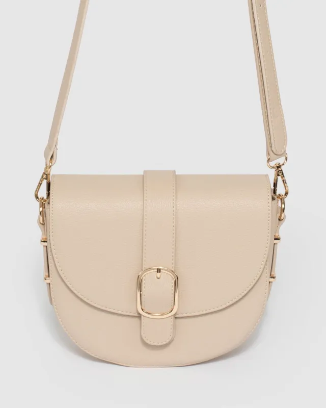 Dhana Buckle Natural Crossbody Bag sold by Collete Hayman