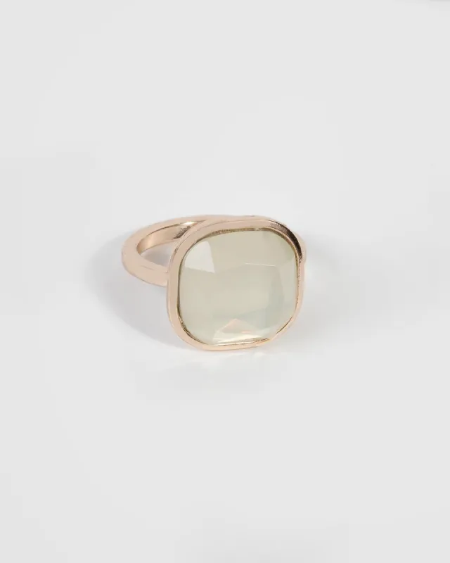 Multi Colour Square Stone Pendant Ring sold by Collete Hayman