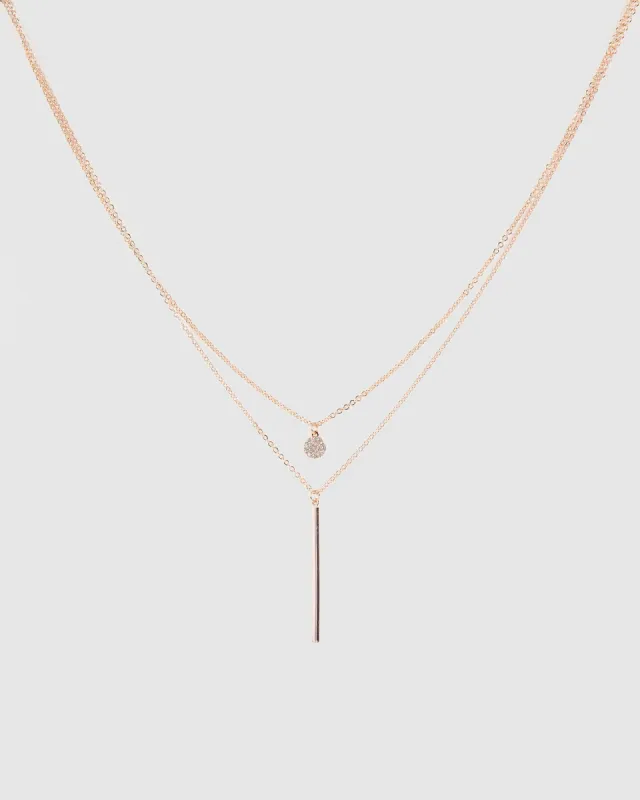 Rose Gold 2pk Rod Pendant Necklace sold by Collete Hayman