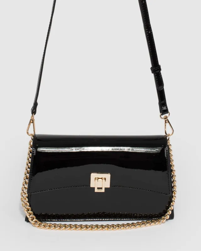 Alana Lock Black Shoulder Bag sold by Collete Hayman
