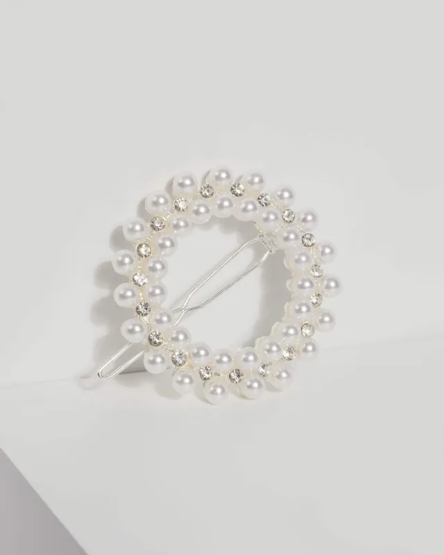 Pearl Round Crystal Clip sold by Collete Hayman