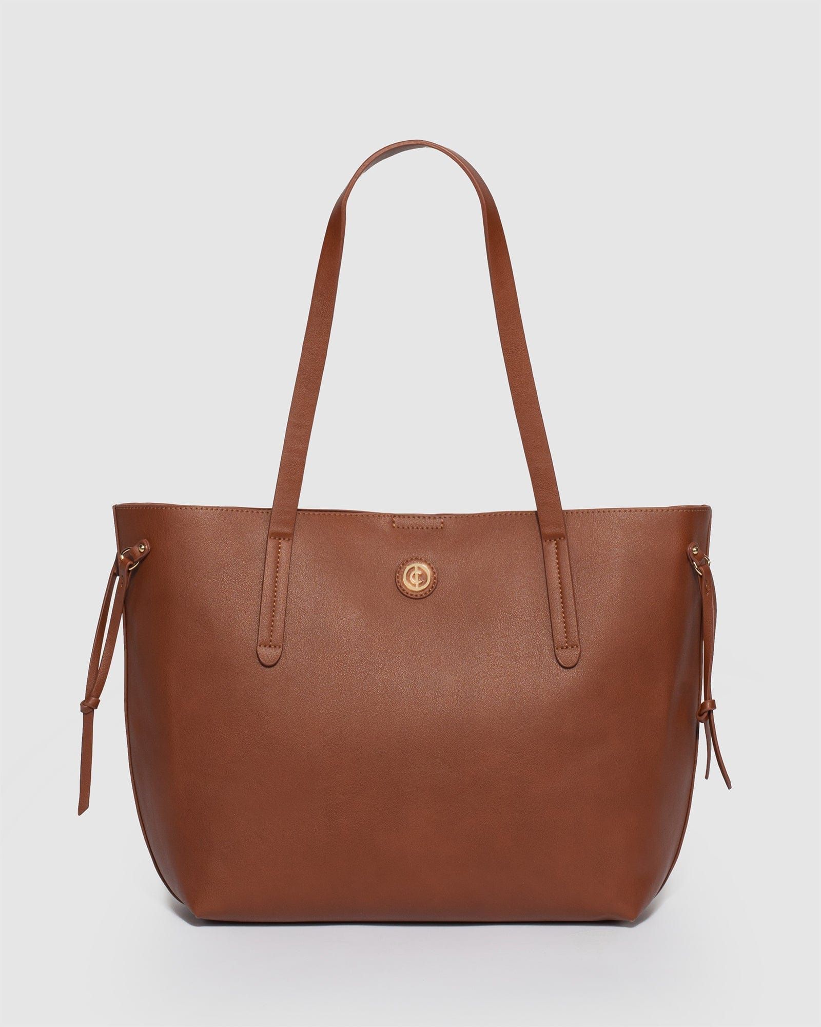 Brown Sabina Tie Tote Bag sold by Collete Hayman