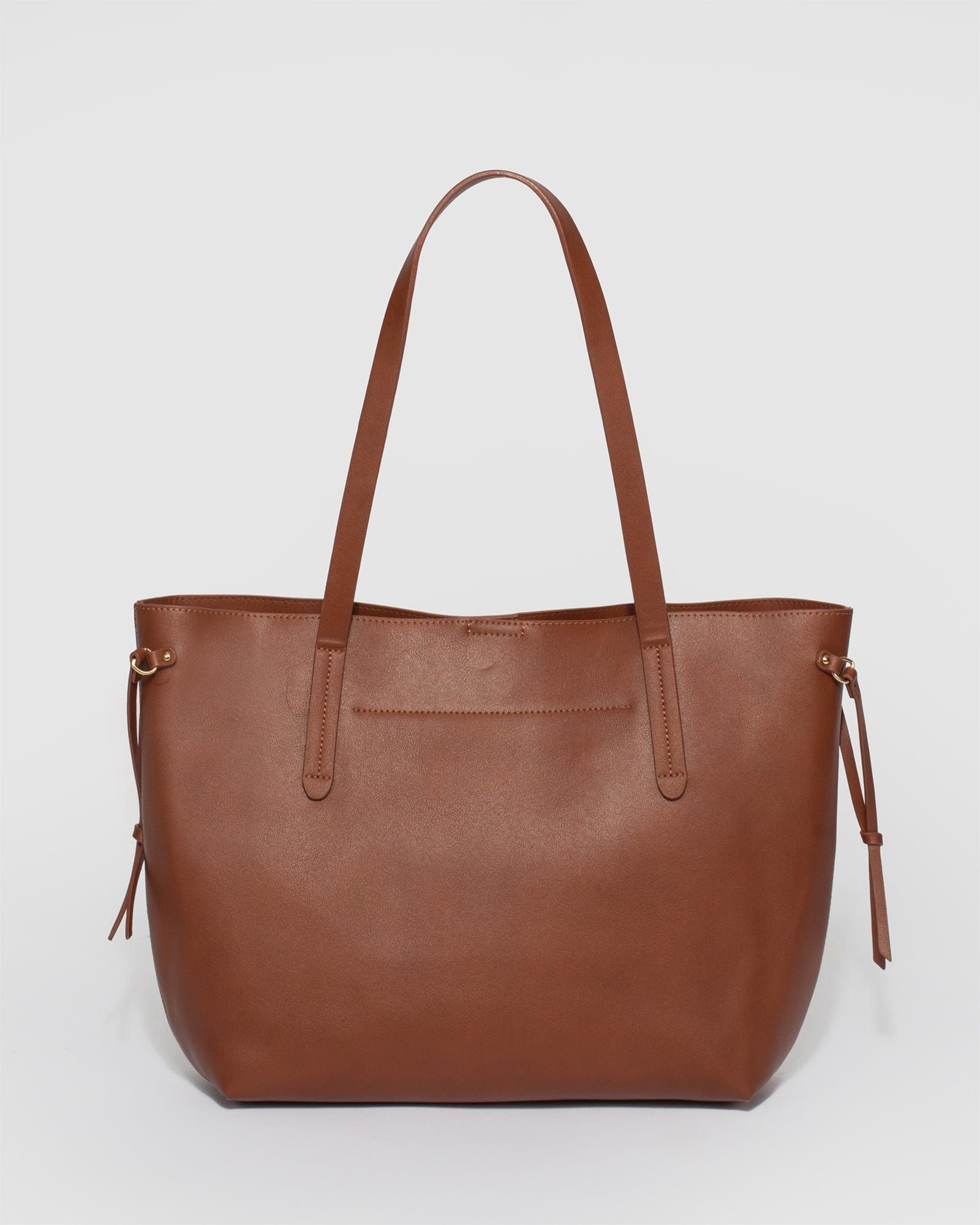 Brown Sabina Tie Tote Bag sold by Collete Hayman product image thumbnail 4