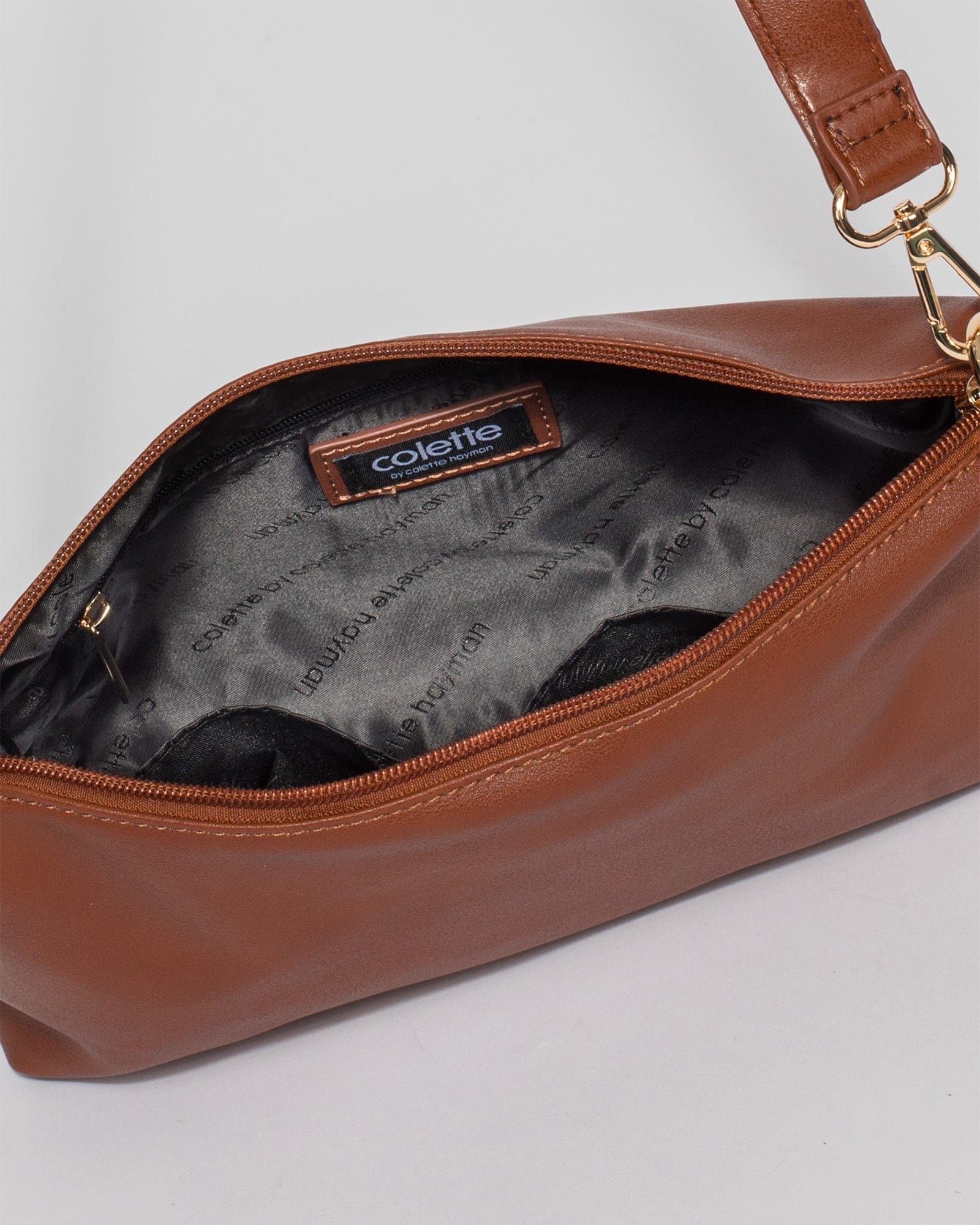 Brown Sabina Tie Tote Bag sold by Collete Hayman product image thumbnail 6