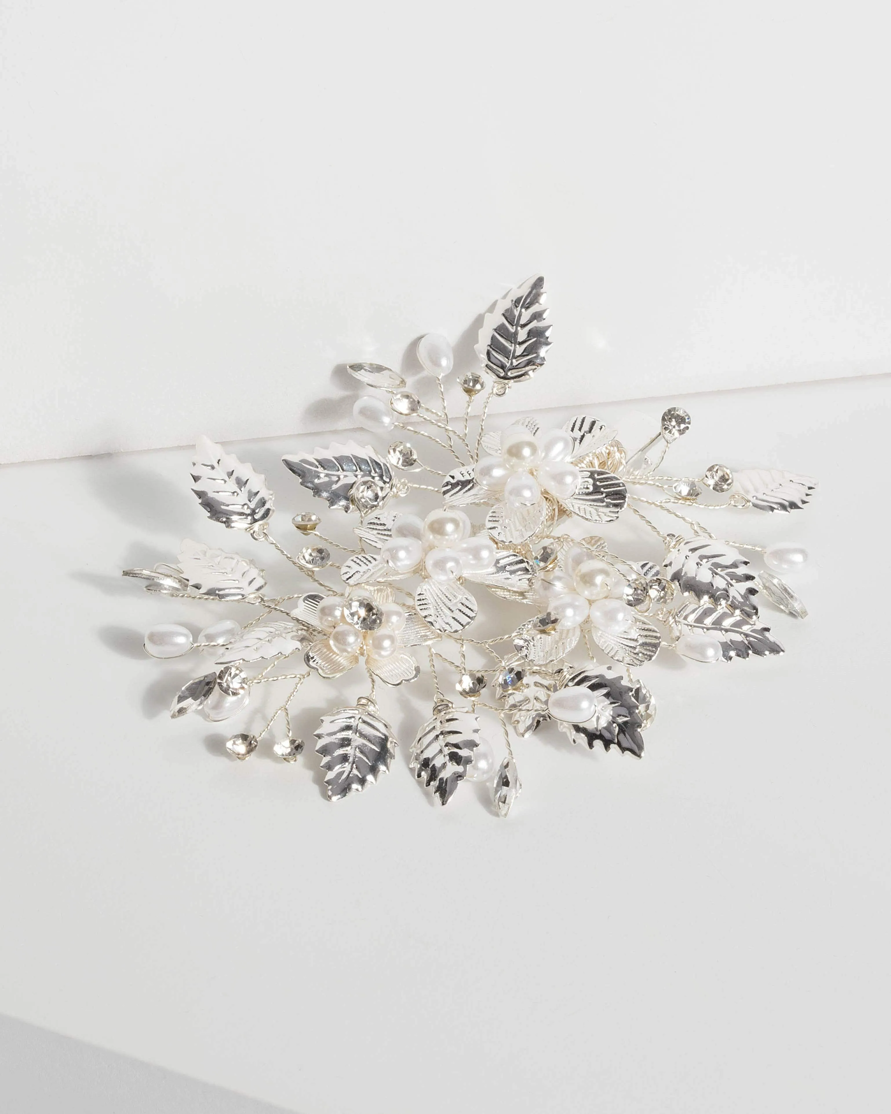Silver Floral Leafy Hair Clip Pack sold by Collete Hayman