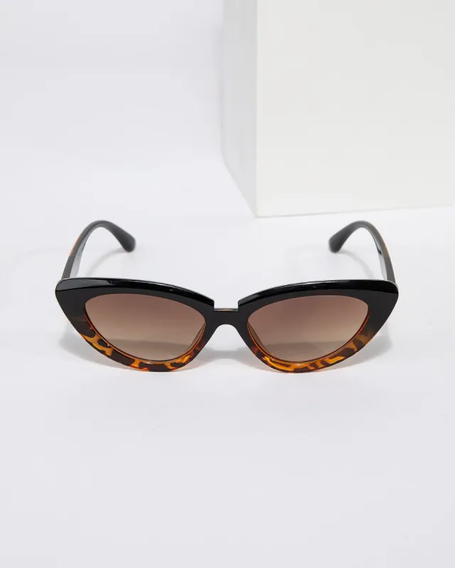 Tortoiseshell Cut-Out Cat-Eye Shape Sunglasses sold by Collete Hayman