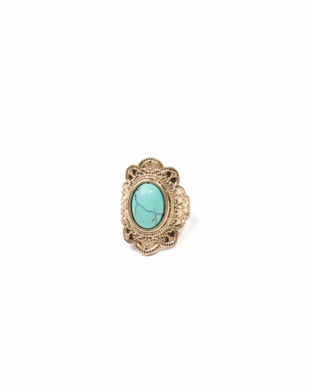 Oval Stone Filigree Ring - Large sold by Collete Hayman