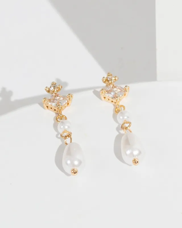 White Fine Pearl Earrings sold by Collete Hayman