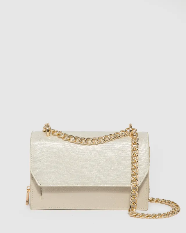Ivory Harper Chain Crossbody Bag sold by Collete Hayman