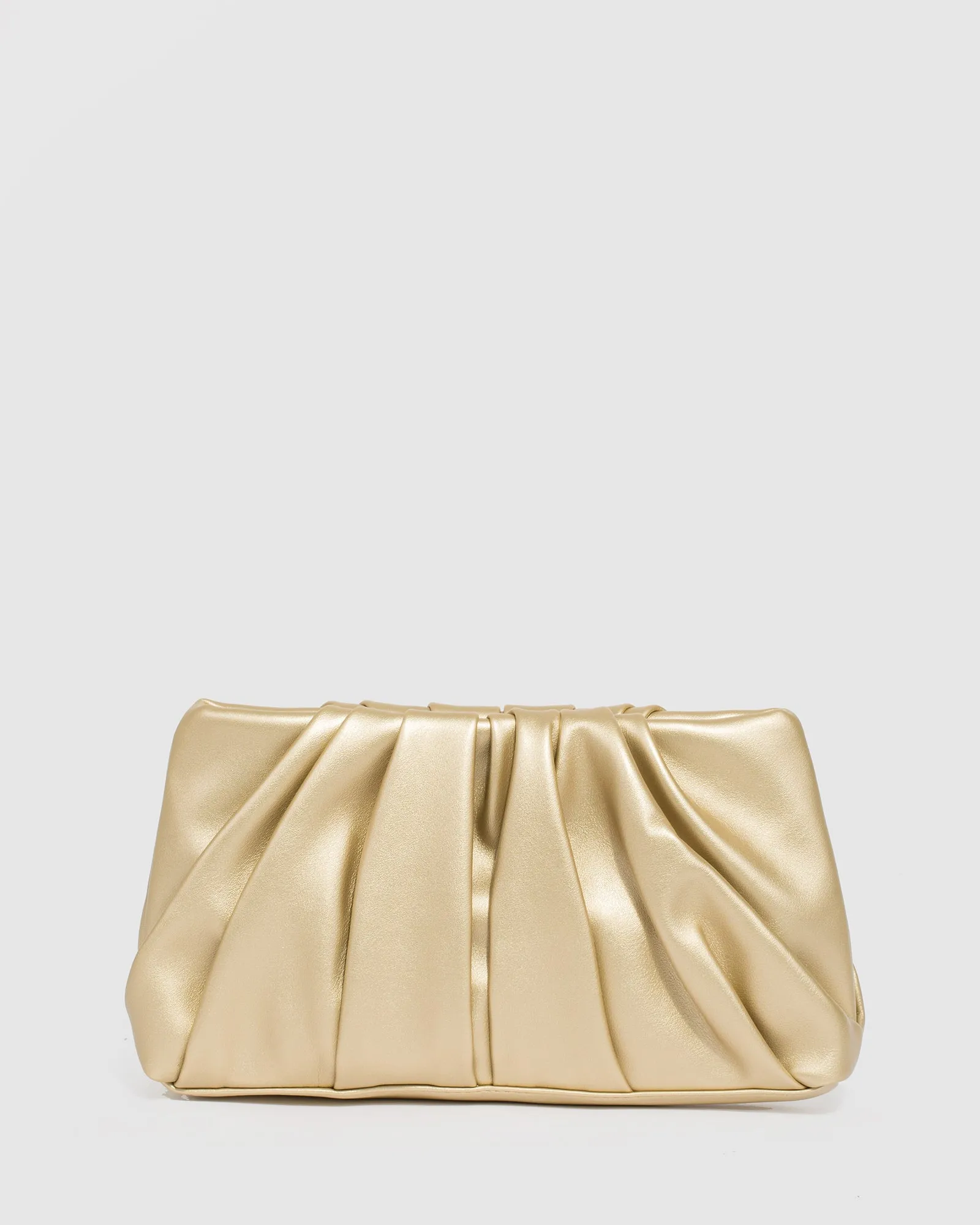 Gold Lucy Pouch Clutch Bag sold by Collete Hayman