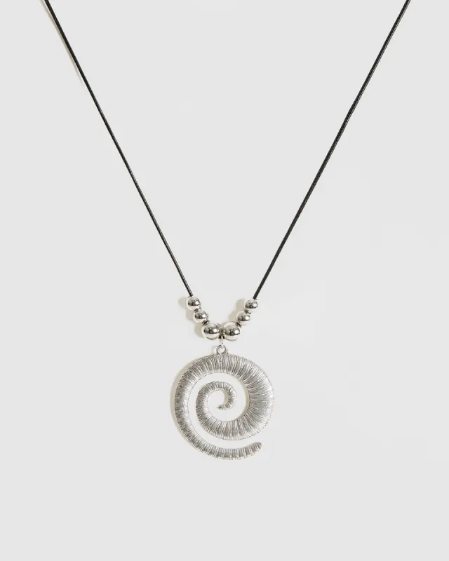 Silver Spiral Chord Necklace sold by Collete Hayman