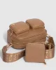 Caramel Amalia Double Pocket Crossbody Bag sold by Collete Hayman